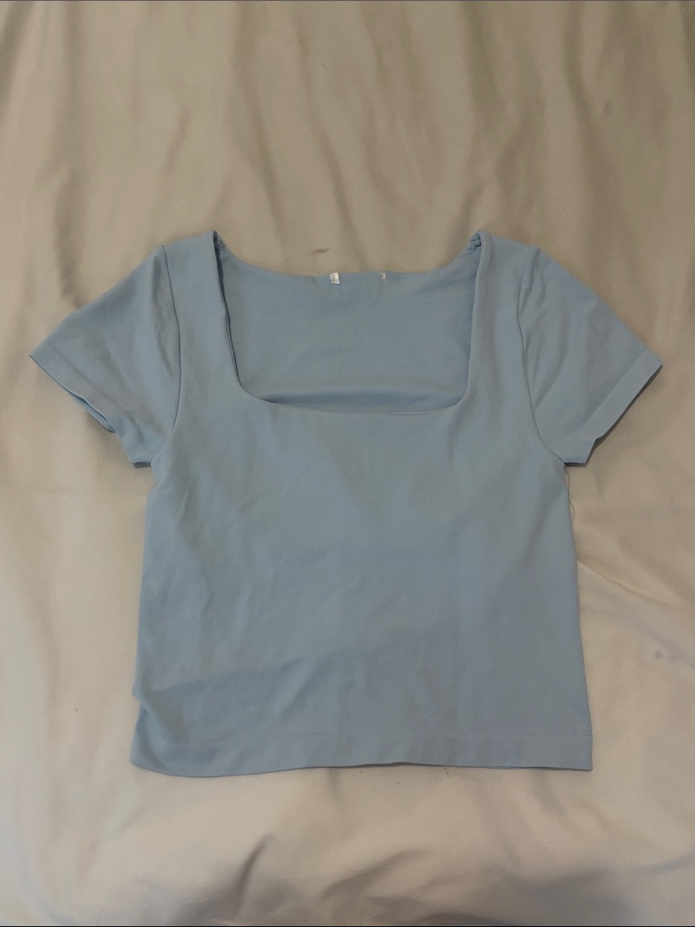 Altar'd State Light Blue Square-Neck Crop Top